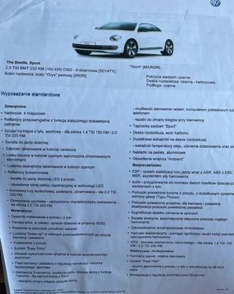 Volkswagen Beetle cena 66000 przebieg: 126000, rok produkcji 2015 z Lublin małe 56